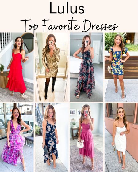 Wedding guest dresses. Party dresses. Holiday party dress. Formal dress. Winter wedding guest. Spring wedding guest. Sequin mini dress. White dress. Engagement photo dress. Floral maxi dress.

*Wearing smallest size in each and XS in top right navy floral mini dress. 

#LTKparties #LTKwedding #LTKHoliday