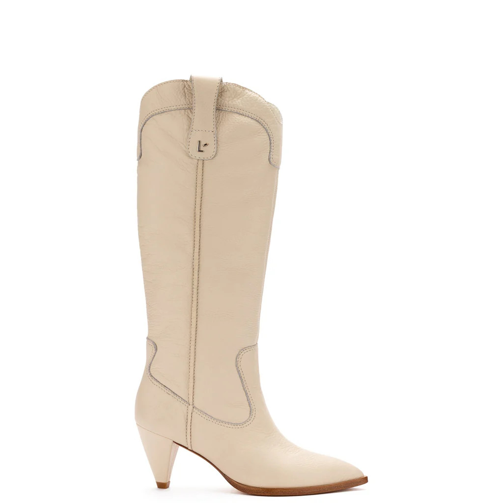 Louise Boot In Ivory Floater | Over The Moon