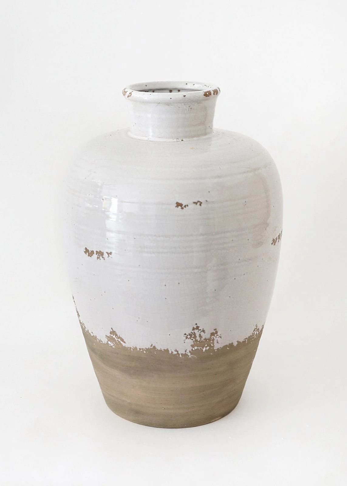 Afloral Distressed Ceramic Large Jug Vase - 14.75" | Afloral