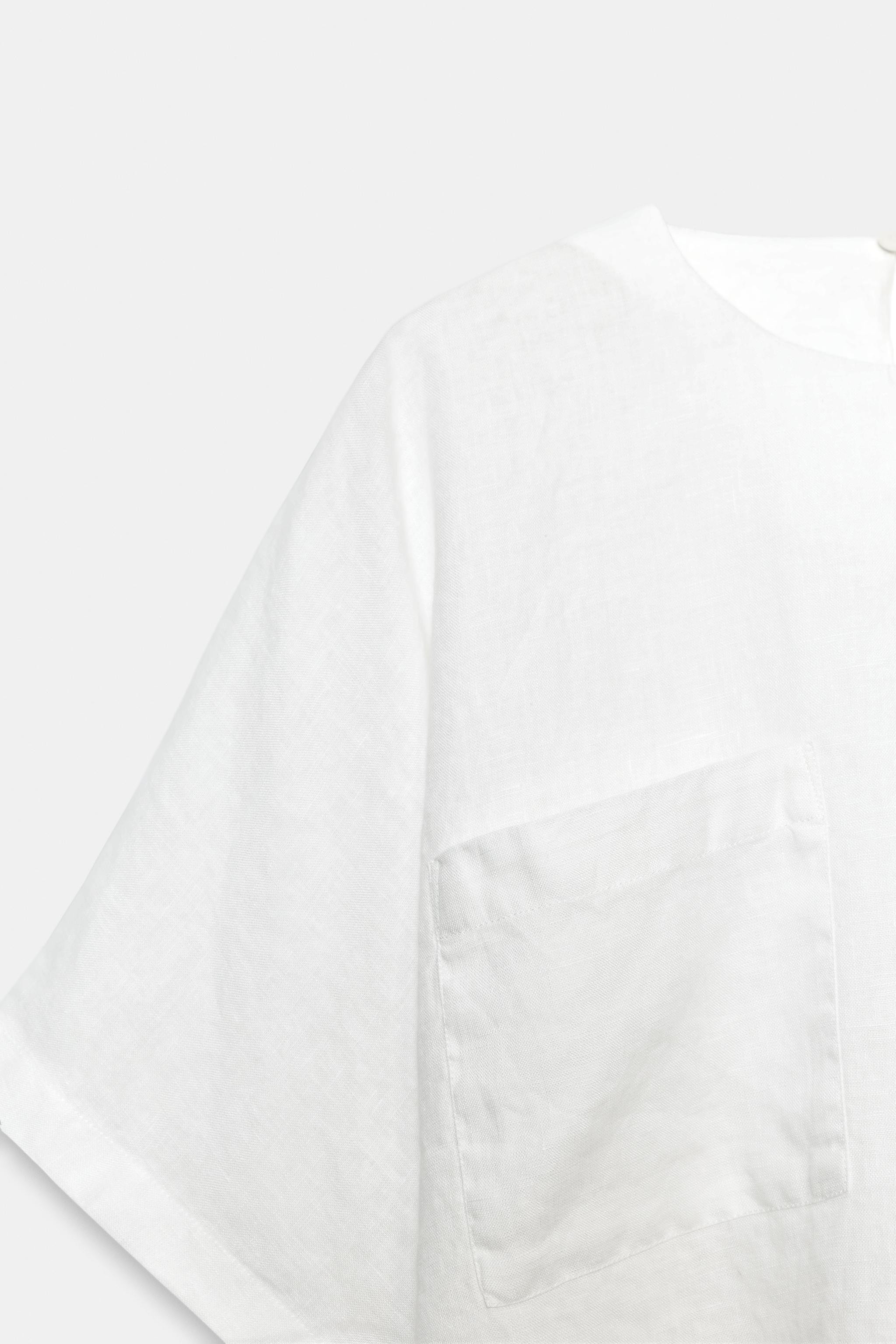 ZW COLLECTION 100% LINEN TOP WITH DRAWSTRINGS | Zara UK