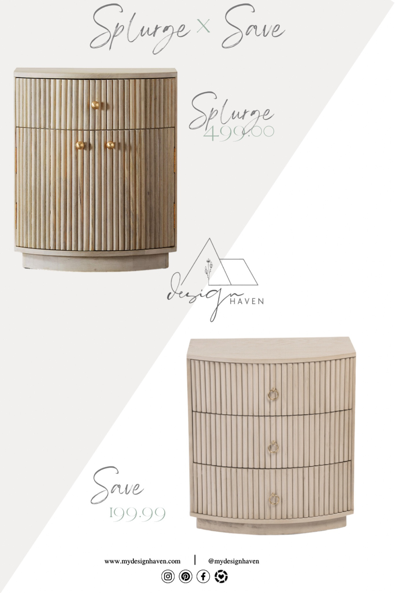 ✨STUNNING✨ fluted nightstands, found! Save or splurge on what’s most important for your bedroom design. I personally love a nightstand that has drawers vs. cabinet doors, but both give off a chic style that can jazz up a bedroom with lots of texture 🫶🏼

#LTKStyleTip #LTKBeauty #LTKHome