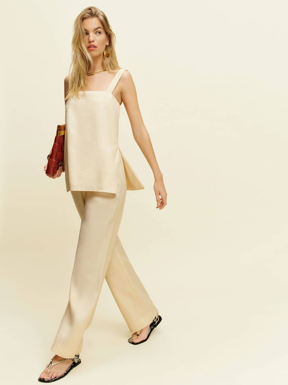 Kristen Linen Two Piece | Reformation (Global)