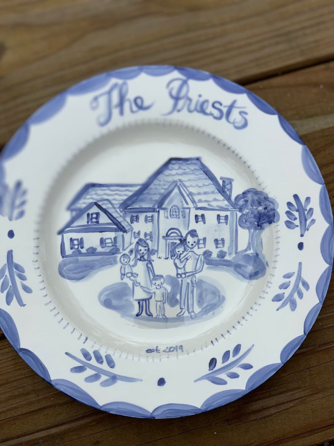 House Plate Ceramic Plate Handpainted Plate Custom - Etsy | Etsy (US)