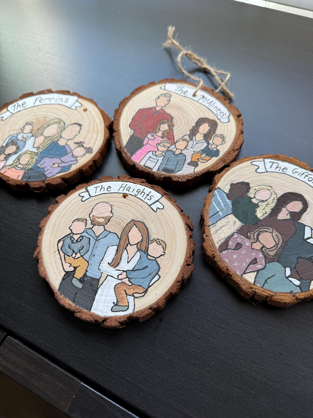 Christmas Ornament, Custom Family Portrait Ornament, Custom Ornament, Wood Ornament, Personalized... | Etsy (US)