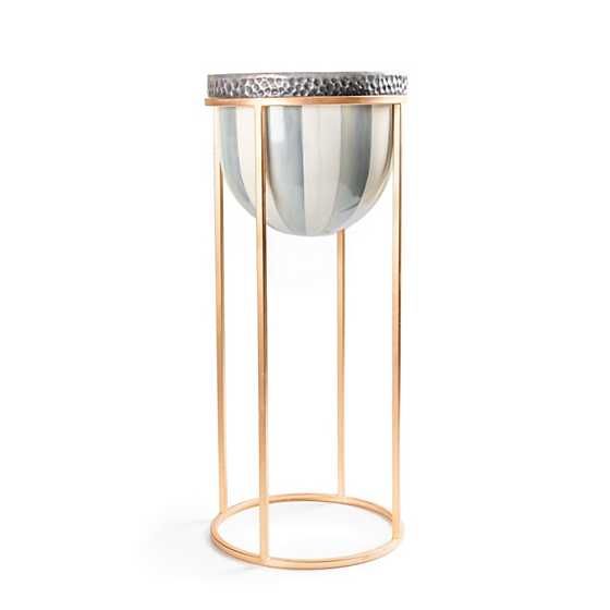 Sterling Stripe Plant Stand - Tall | MacKenzie-Childs