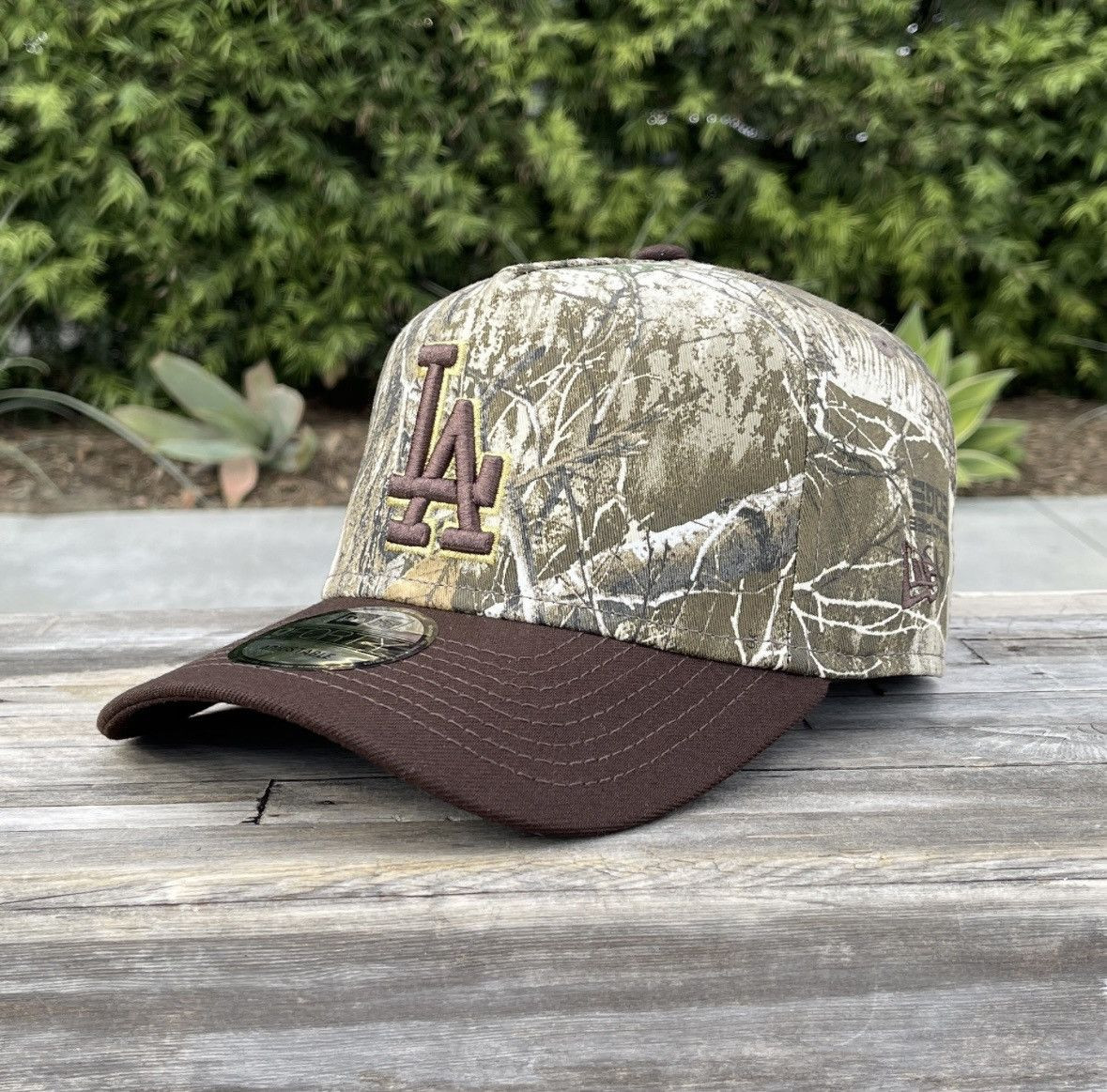 New Era LA Real Tree/Brown Gold 940 A-Frame Snapback | Grailed | Grailed