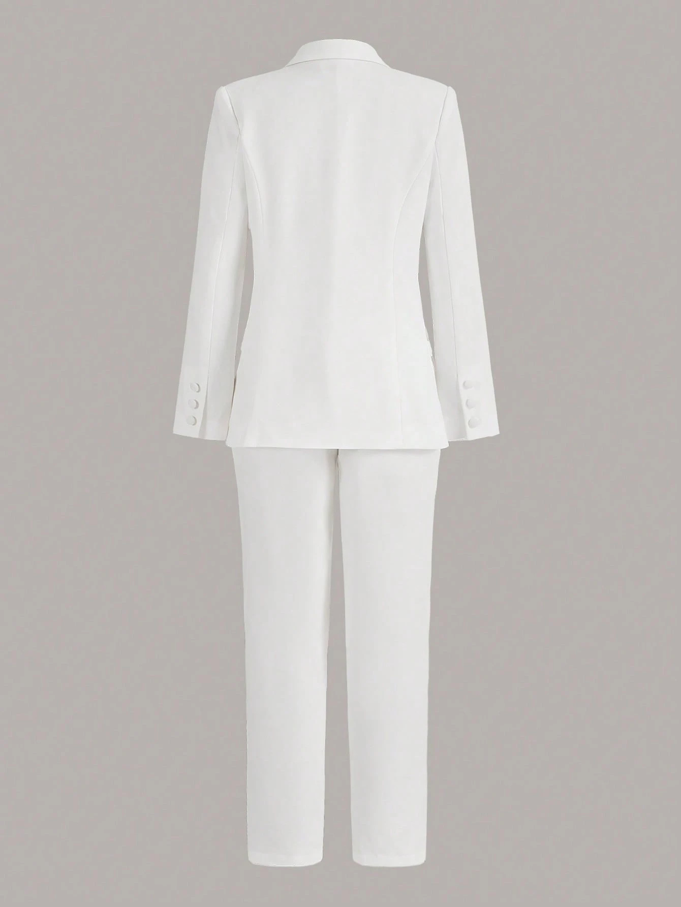 SHEIN BIZwear Lapel Neck Single Button Blazer & Pants Set | SHEIN