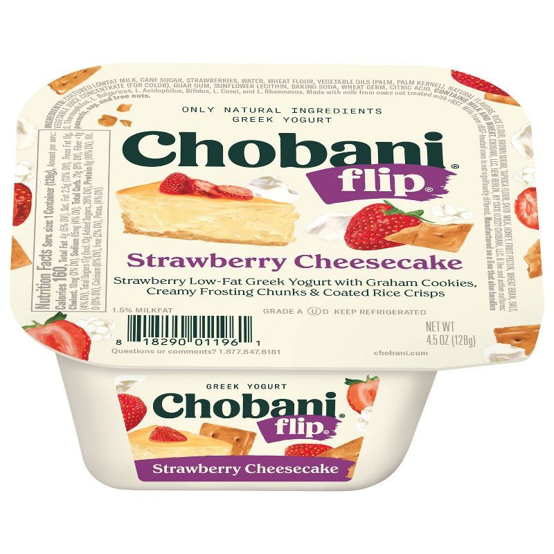 Chobani Flip Strawberry Cheesecake Greek Style Yogurt - 4.5oz | Target