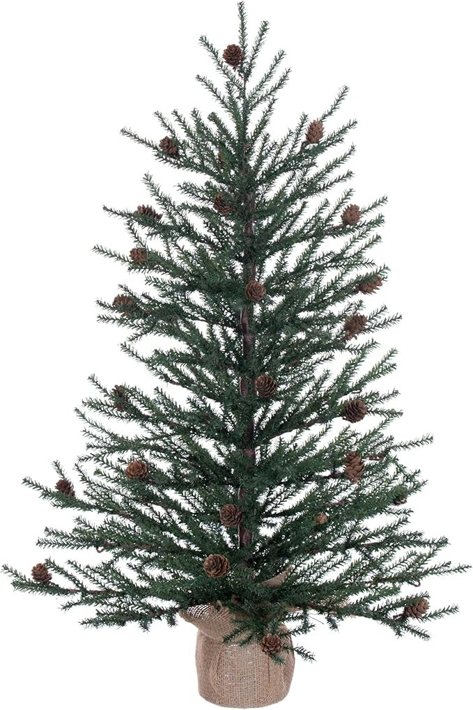 Vickerman 30" Caramel Pine Artificial Christmas Tree Unlit- Featuring 684 PVC Tips - Pine Cone Ac... | Amazon (US)