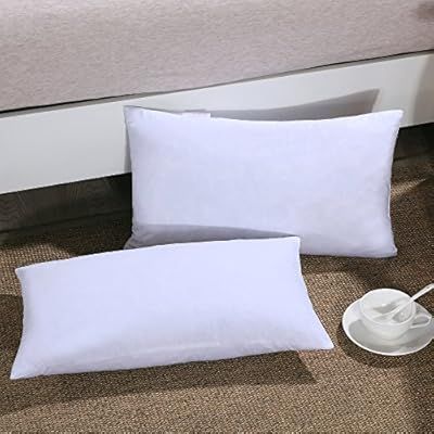 Homelike Moment Down Feather Throw Pillow Insert 12X20 Couch Pillow Inserts Set of 2 100% Cotton ... | Amazon (US)