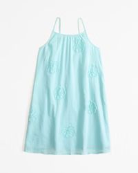 lightweight cotton embellished mini dress | Abercrombie & Fitch (US)