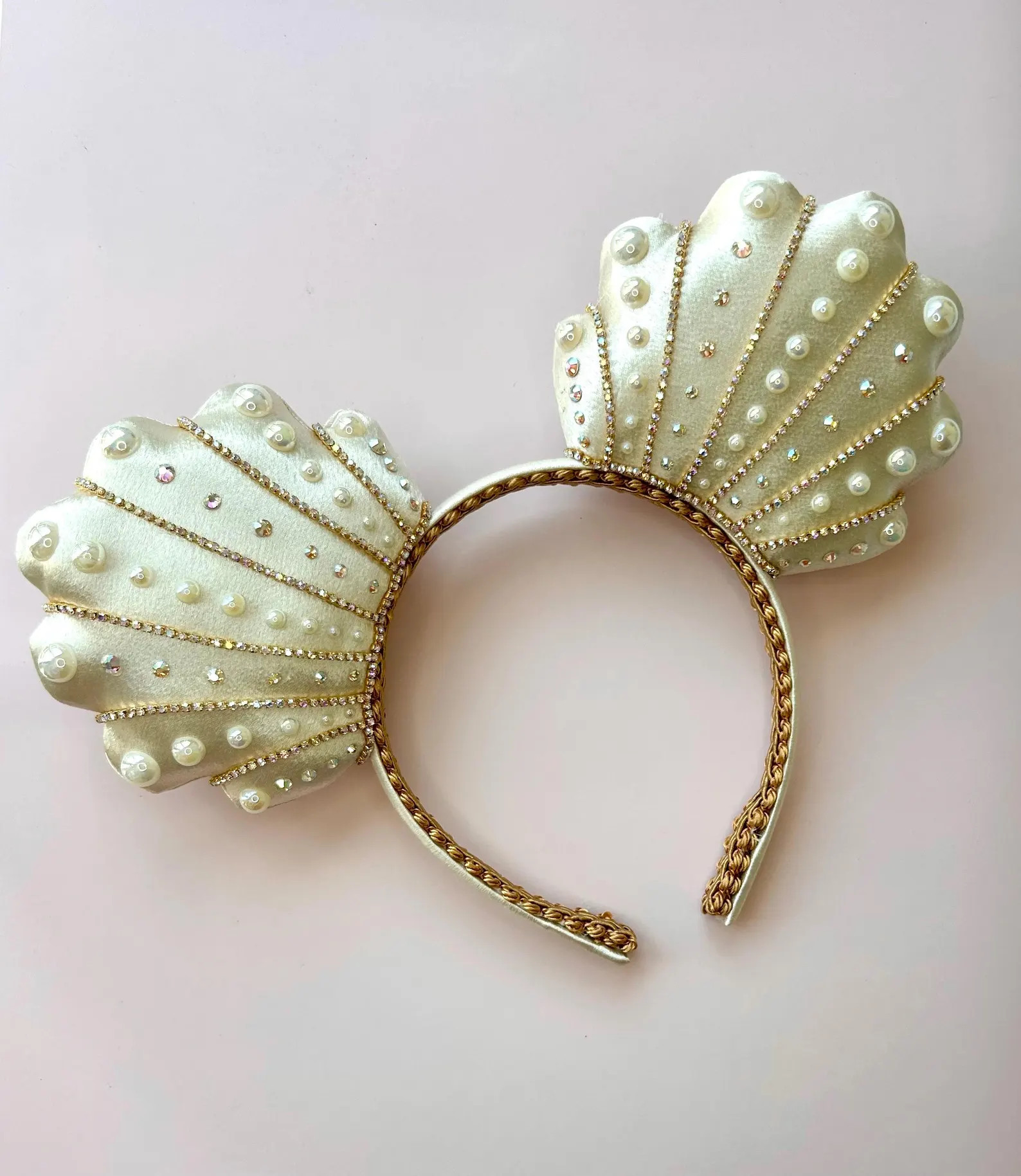 Lilac Mermaid Seashell Mickey Ears | Ariel Inspired Ears | Purple Mermaid Ears | Sparkly Shell Ea... | Etsy (US)