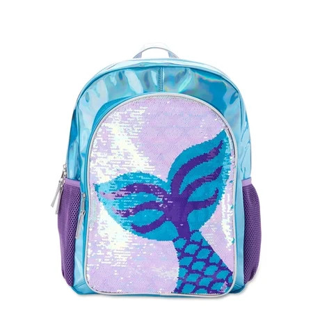 Wonder Nation Sequin Style Tres Mermaid 16"" Backpack | Walmart (US)