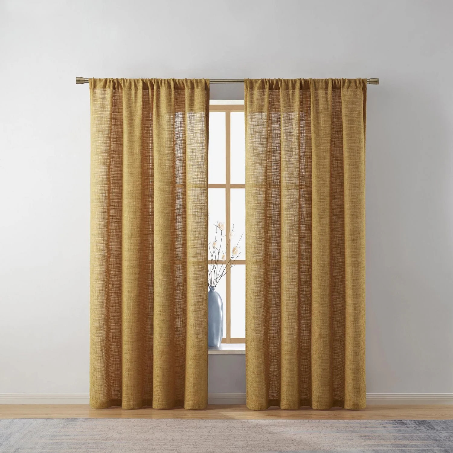Better Homes & Gardens Woven Slub Light Filtering Window Curtains Panel, 52" x 84" | Walmart (CA)