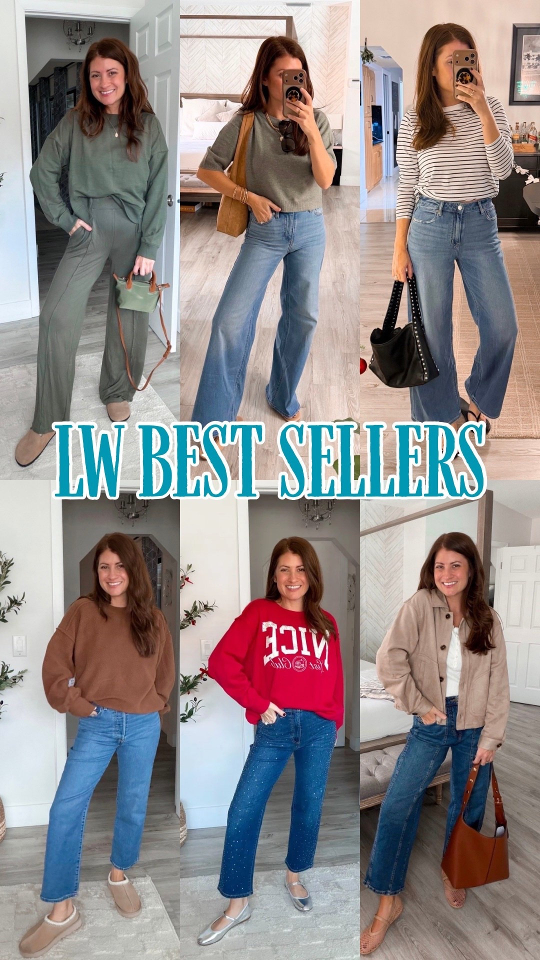 Last week’s best sellers!

AE wide leg jeans – size 2
UT wide leg jeans – size 4
Pull on pants -  size extra small
Reverse fleece pullover – size medium
Holiday  sweatshirt – size OX
Barrel jeans – size 2

#LTKOver40 #LTKSeasonal #LTKHoliday