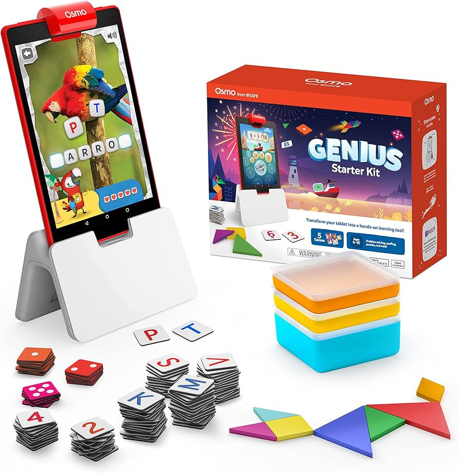 Osmo - Genius Starter Kit for Fire Tablet-5 Educational Learning Games-Ages 6-10-Spelling, Math &... | Amazon (US)