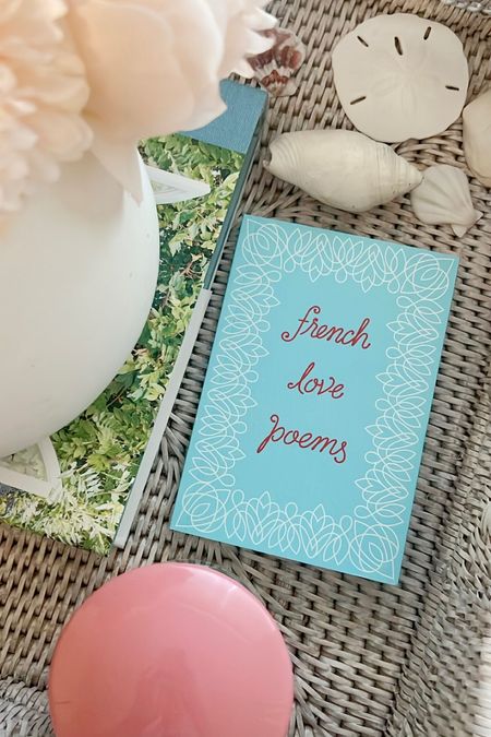 French love poems book. Book of love poems. Home decor. Scalloped island tray. Coffee table style. Rose scent candle. Coffee table book
.
.
.
… 

#LTKfamily #LTKunder50 #LTKhome