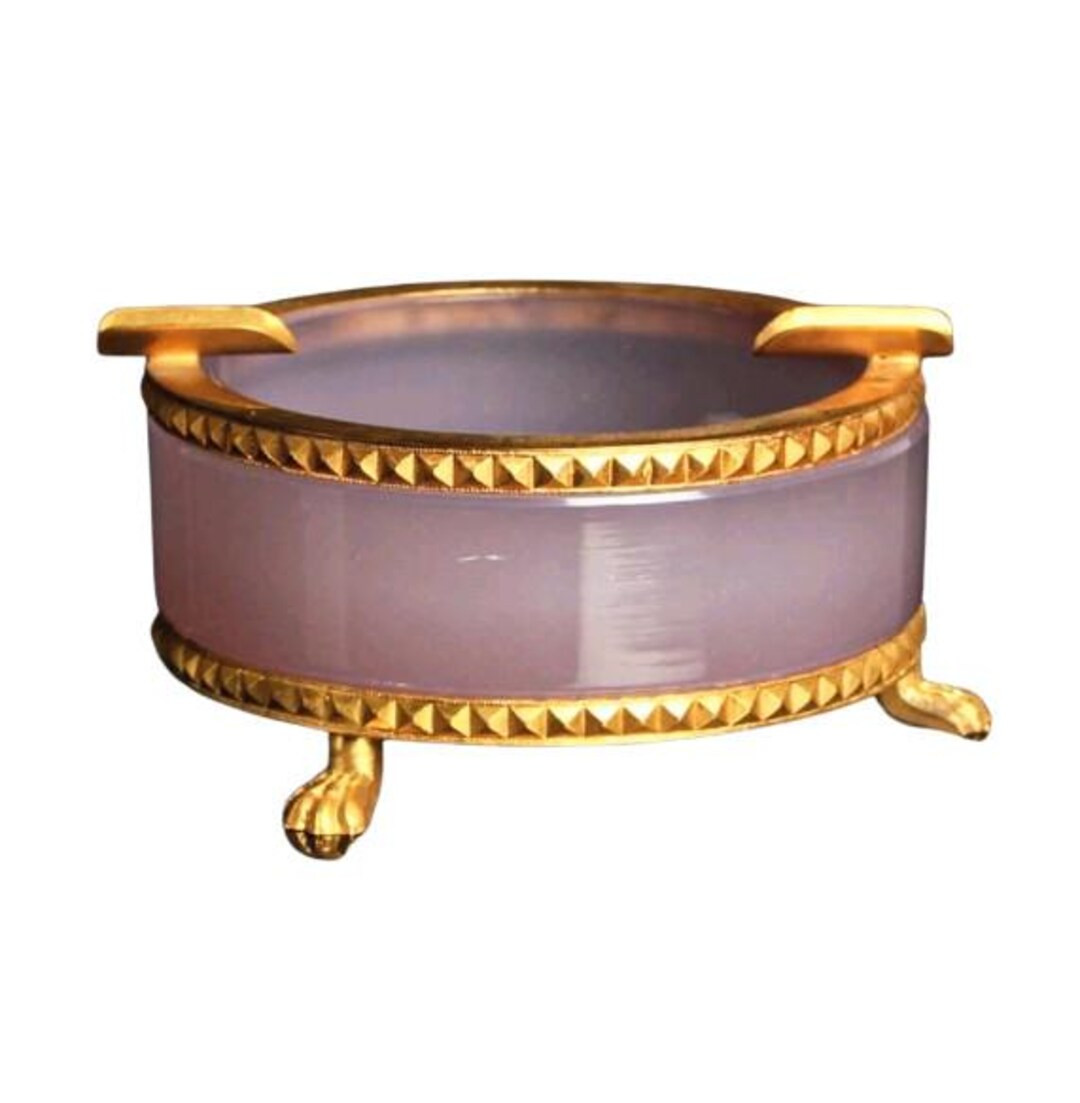 French Opaline Glass Dish Tray Ashtray Ring Dish French PINK Alexandrite Opaline Glass Ormolu | Etsy (US)