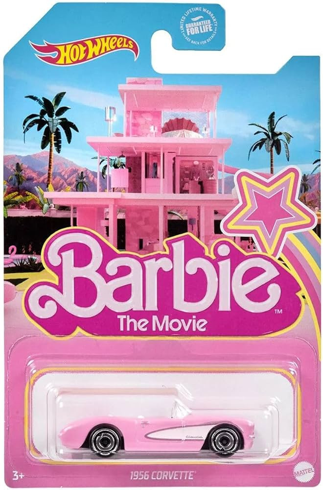Hot Wheels 1956 Corvette, Barbie The Movie [Pink] Long Card | Amazon (US)