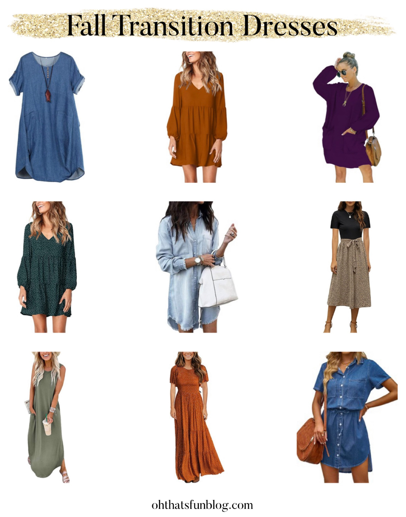 Dresses are my favorite pieces to transition into fall! On cooler days add a cardigan and leggings. Pair with a cute pair of boots and you have a perfectly styled outfit!

#fall #fallstyle #falltransitionstyle #amazon #amazonfinds #amazonfashion

#LTKSeasonal #LTKunder50 #LTKstyletip