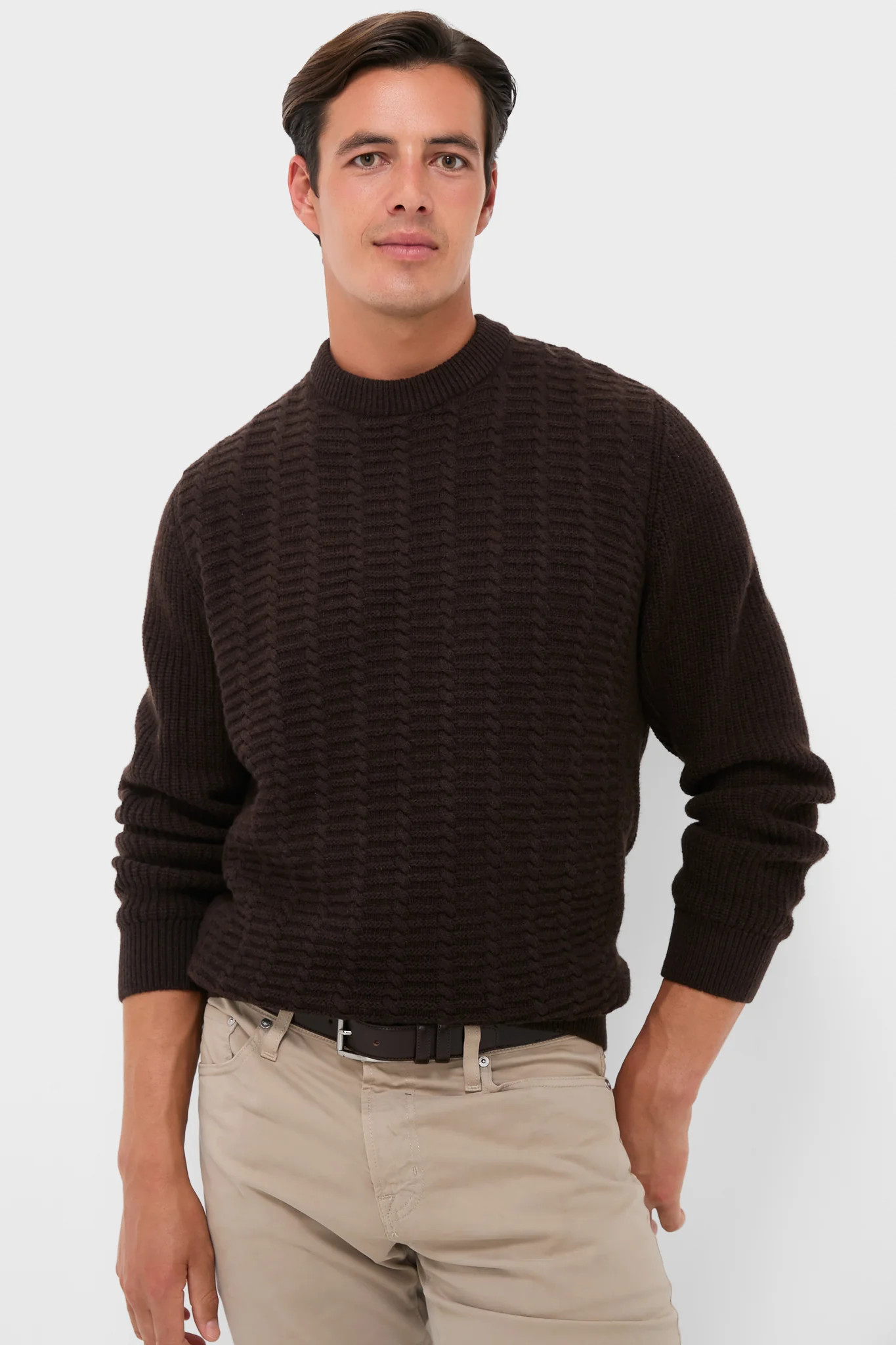Dark Oak Cleveland Crew Neck Sweater | Tuckernuck (US)