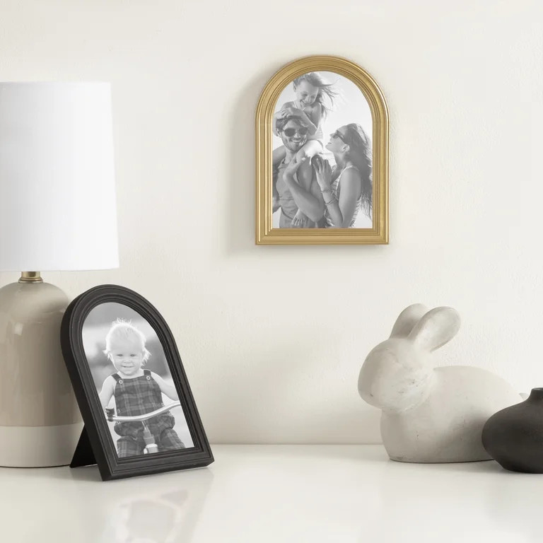 DesignOvation 4x6 Arch Gold Decorative Tabletop Picture Frame | Walmart (US)