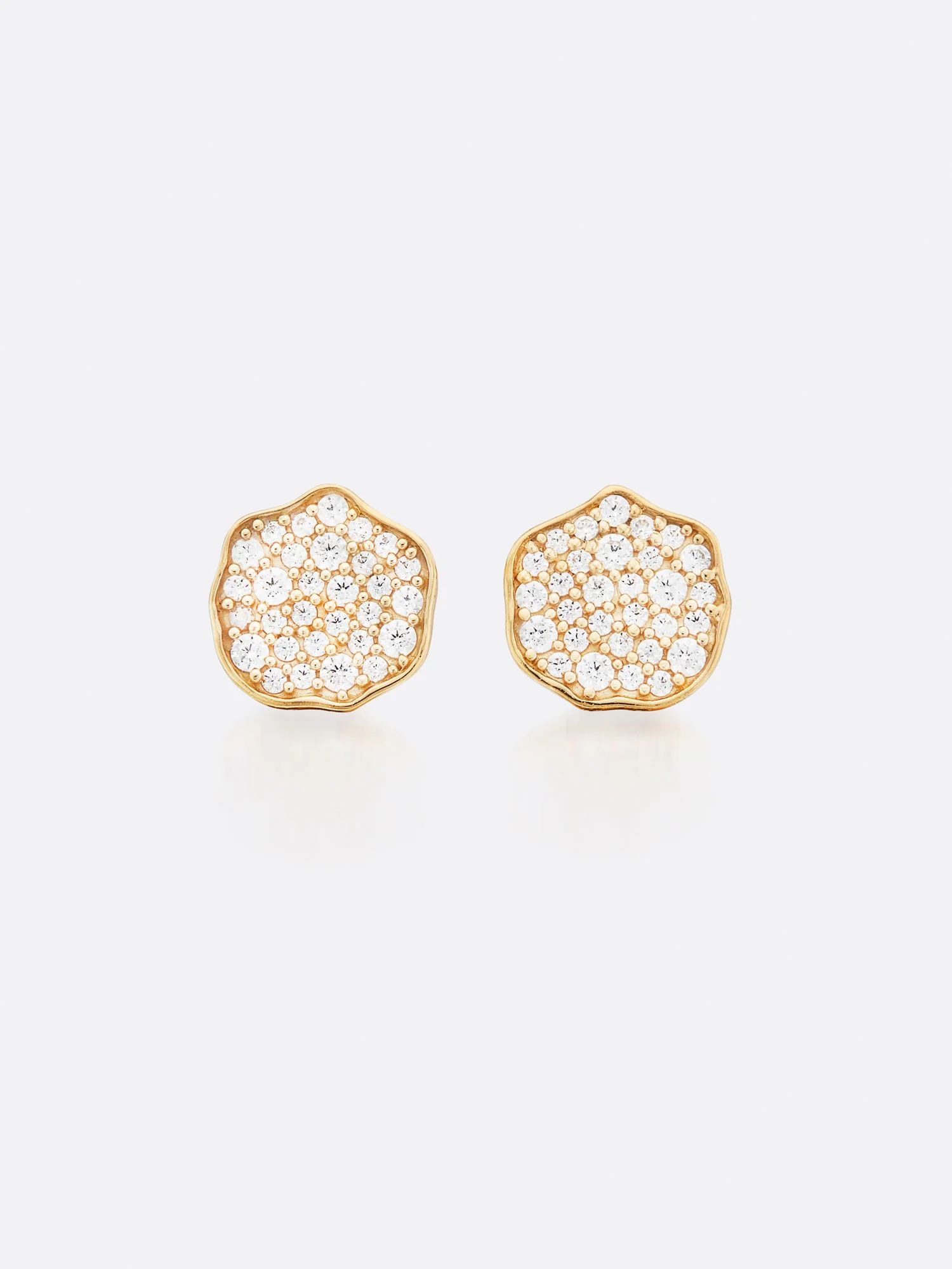 Brochu Walker | Women's Fine Jewelry Petite Fleur Pavé Diamond Mini Stud Earrings | Brochu Walker