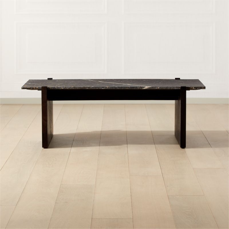Russell Black Marble Coffee Table | CB2 | CB2