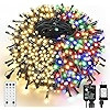 500 LED Dual Color Changing Christmas Tree Lights,170ft Connectable Christmas Lights String with ... | Amazon (US)