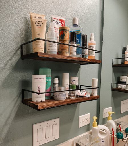 I am so happy with how these shelves turned out! They’re under $30 from Amazon and hold a surprising amount of products. Totally customizable, too, with the height and it comes with a towel bar attachment (we added that after this). Comes in a bunch of colors, too! Tagging some other styles I looked at, too  

#LTKhome #LTKbeauty #LTKunder50