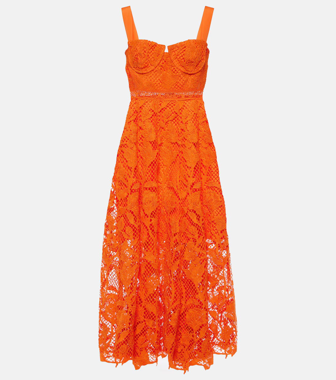 Robe midi en dentelle | Mytheresa (FR)