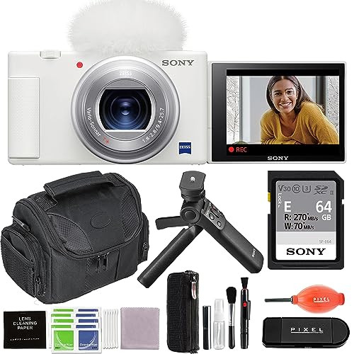 Sony ZV-1 Digital Camera Bundle with ACCVC1 Vlogger Accessory Kit, Gadget Bag, Card Reader, More | Sony ZV1 Point & Shoot Camera for Content Creators, Vlogging and YouTube | Amazon (US)