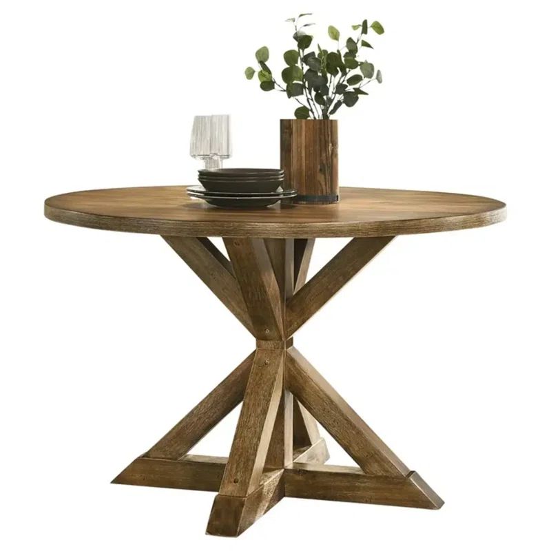 Ebbert Round Solid Wood Base Dining Table | Wayfair North America