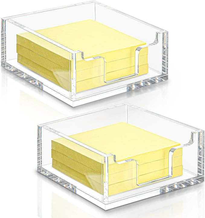 Clear Acrylic Notepad Holder Sticky Note Holder Sticky Notepad Holder Acrylic Sticky Note Holder ... | Amazon (US)