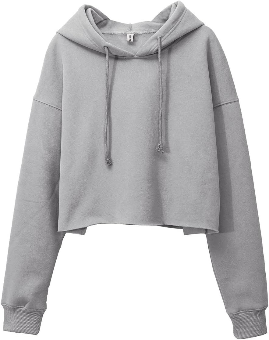Amazhiyu Women's Cropped Hoodies Fleece Sweatshirt | Amazon (US)