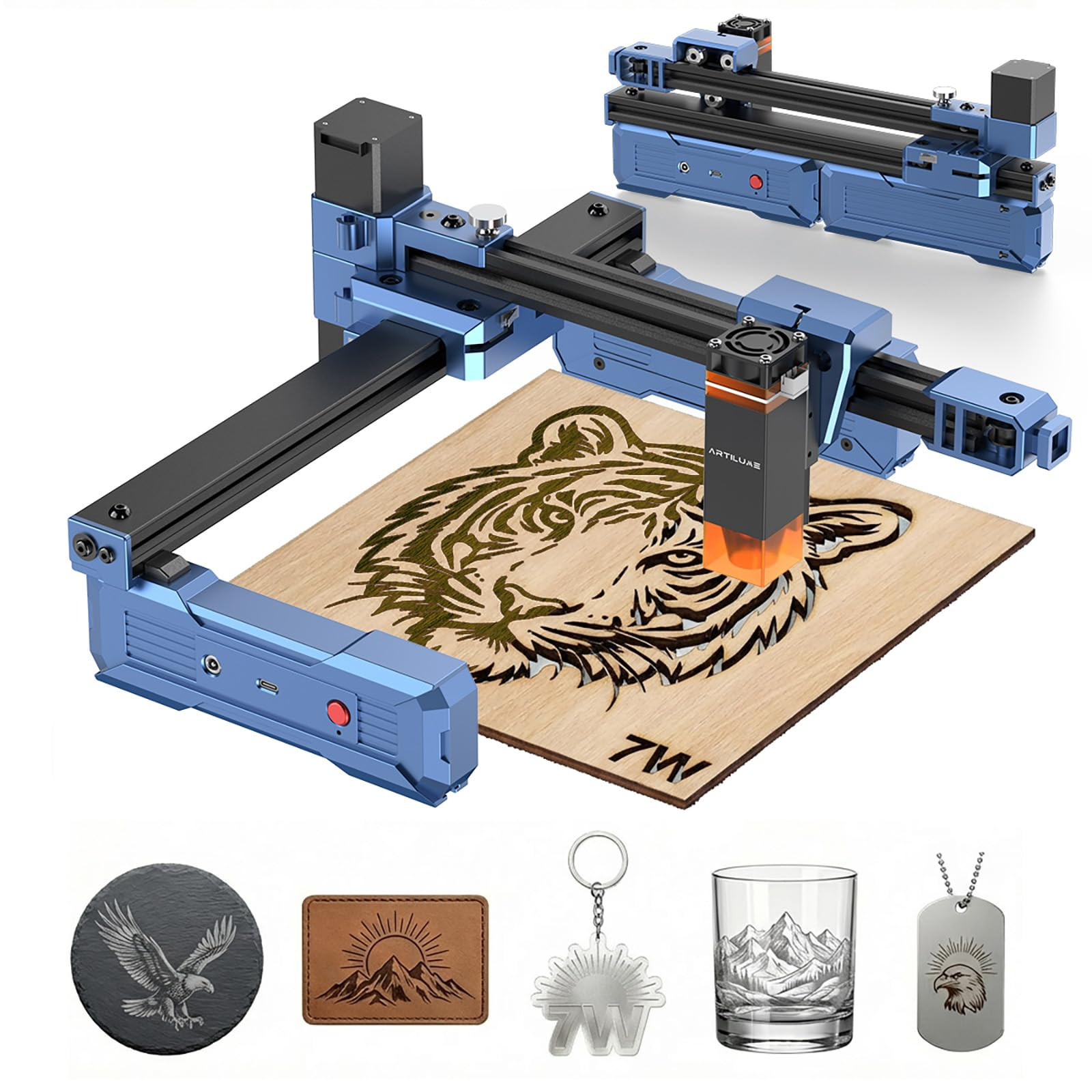Artilume T1 Laser Engraver 7000mW, Foldable Design Laser Engraver and Cutter Machine, 0.01mm Prec... | Amazon (US)