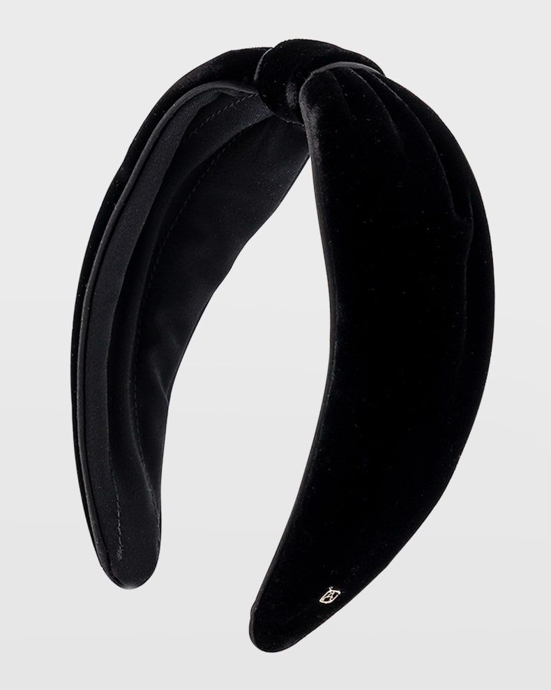 Alexandre de Paris Knot Velvet Headband | Neiman Marcus