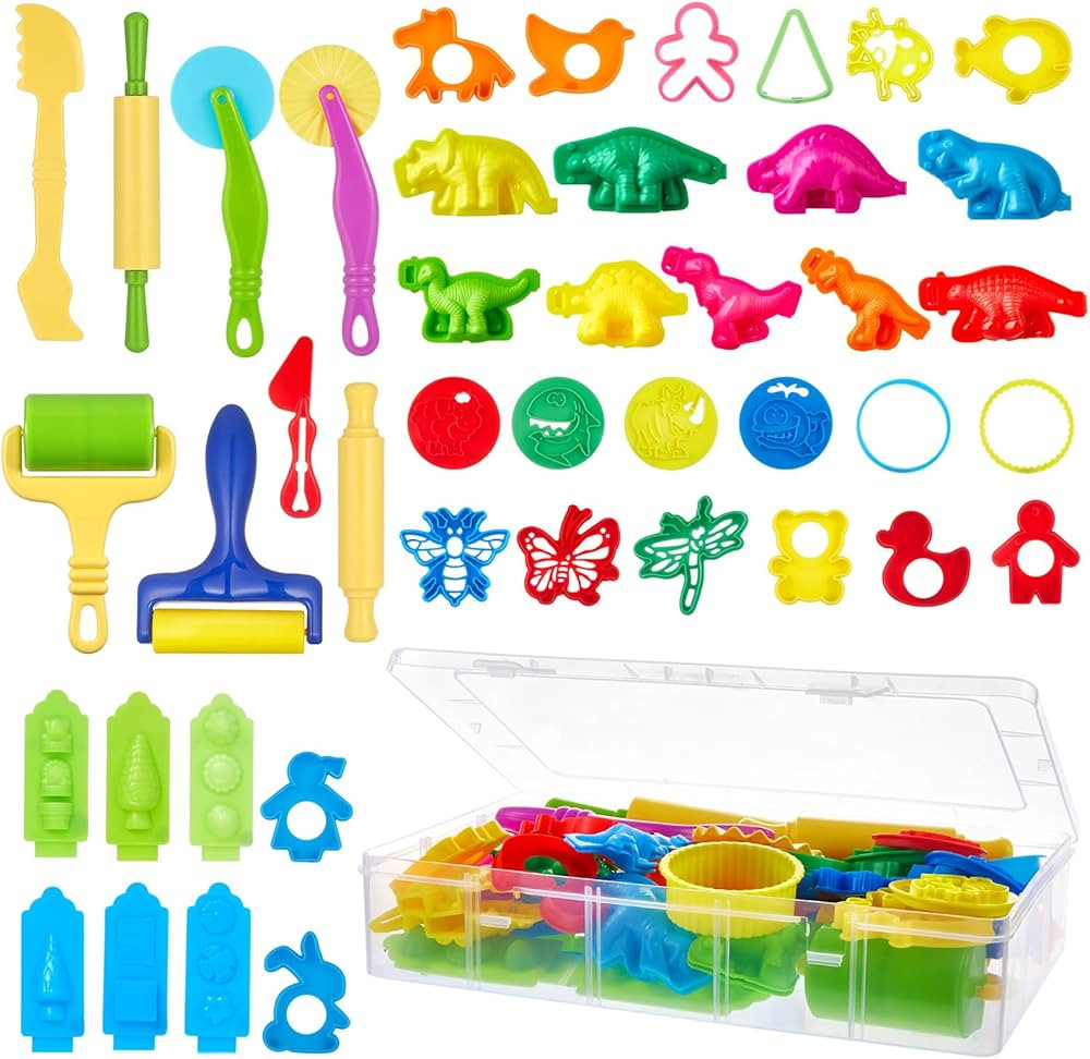 Lictin Playdough Tools and Cutters, 44 Pcs Play Dough Tools Playdough Sets for Kids Toddlers, Pla... | Amazon (CA)