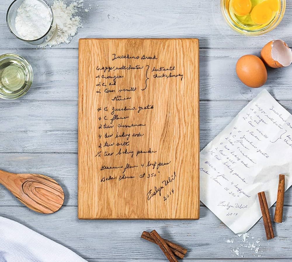 Mom and Grandma Handwritten Recipe Cutting Board, Personalized Family Recipe Cutting Board, Engra... | Amazon (US)