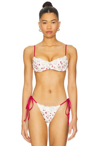 Cola Bikini Top in Strawberry Field Print | Revolve Clothing (Global)