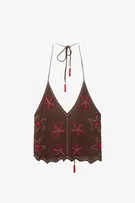 Neckholder-Top mit Perlen | PULL and BEAR DE