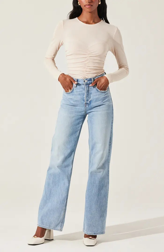 Ruched Center Long Sleeve Top | Nordstrom Rack