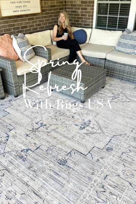 Time to get those outdoor spaces ready! Let’s do a Spring Refresh with an outdoor rug from @rugs_usa! #gifted 

This is the Beige Zelly Medallion Washable Indoor/Outdoor Area Rug in the 9 X 12 size. 

You can save 20% off right now with code GROUNDED. 


#LTKSeasonal #LTKsalealert #LTKhome