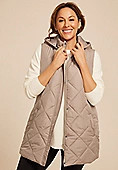 Plus Size Quilted Long Hooded Vest | Maurices