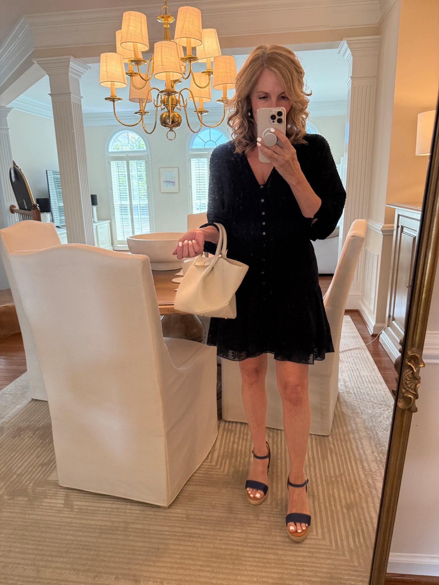 Navy cotton eyelet dress , so cute for end of summer 

#LTKOver40 #LTKSaleAlert #LTKPetite