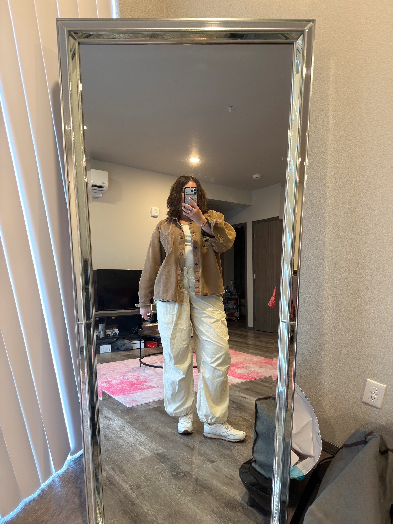 Comfy travel and casual Friday work outfit! Been loving cargos this time of year 🤗

I’m wearing a men’s L jacket, M tank, size L pants and size 9 sneakers

#LTKootd #LTKWorkwear #LTKTravel