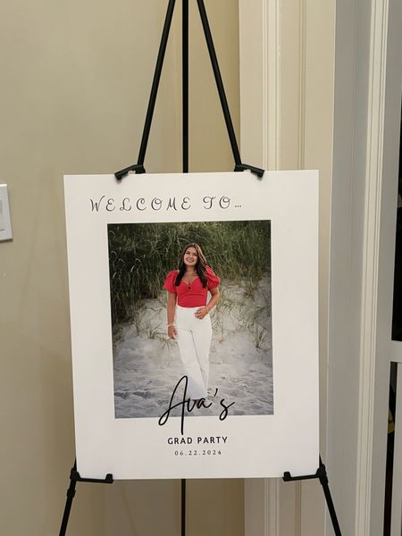 Amazon easel for welcome sign 
Graduation party 

#LTKParties #LTKFamily #LTKFindsUnder50