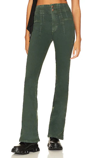 Free People Jayde Flare in Dark Green. - size 27 (also in 28, 29, 30, 31, 32) | Revolve Clothing (Global)