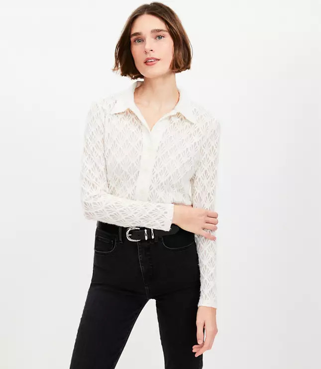 Lace Shirt | LOFT