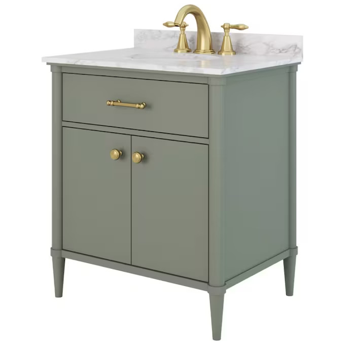 allen + roth Rian Sea Green Vanity Bathroom Collection | Lowe's